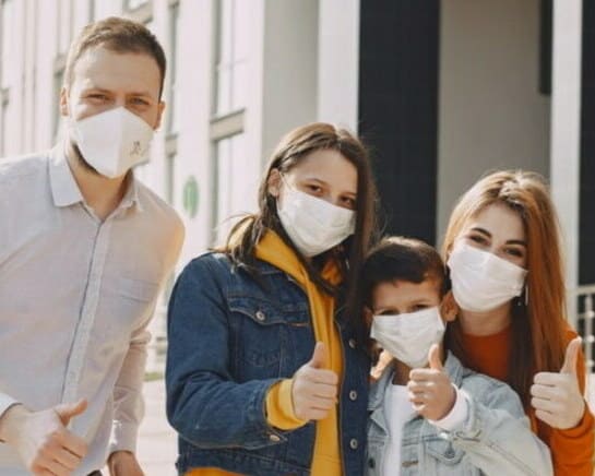 Mandatory use of mask at reception